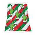 Funny Cartoon Christmas Print Super Soft Flannel Blanket, multi-purpose, suitable for sofa, bedroom, office or camping, suitable for all seasons