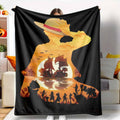 Sunset Pirate Ship Silhouette Print Flannel Fabric Throw Blanket - Soft, Lightweight, Breathable, Anti-Pilling, Wrinkle-Resistant, Multi-Size - Cozy Setup Gift Decor for Sofa, Camping, Daily Office Life (TikTok Shop Spring Glow Up)